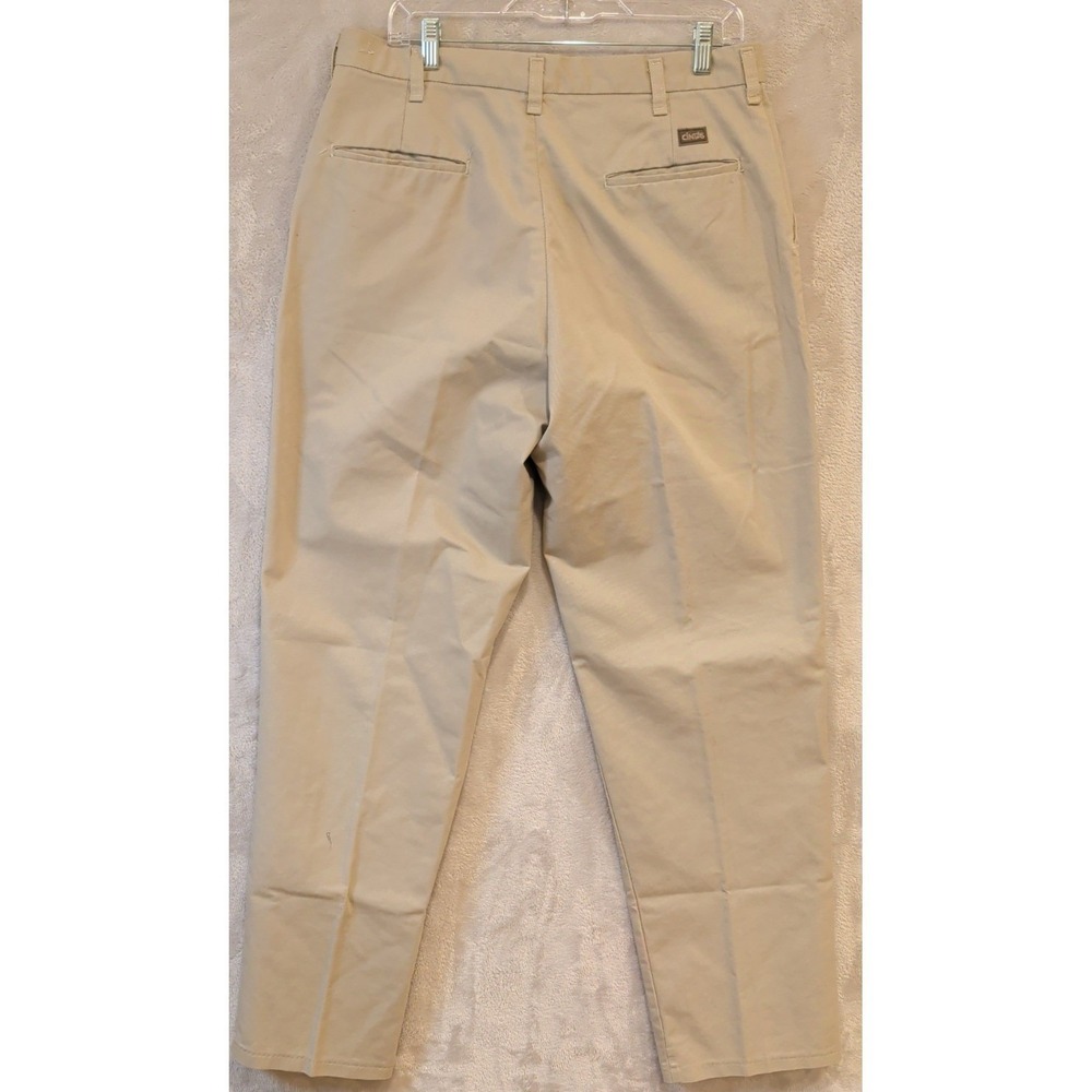 Cintas Comfort Flex Pants Mens 34x30 Khaki Work Uniform Flat Front